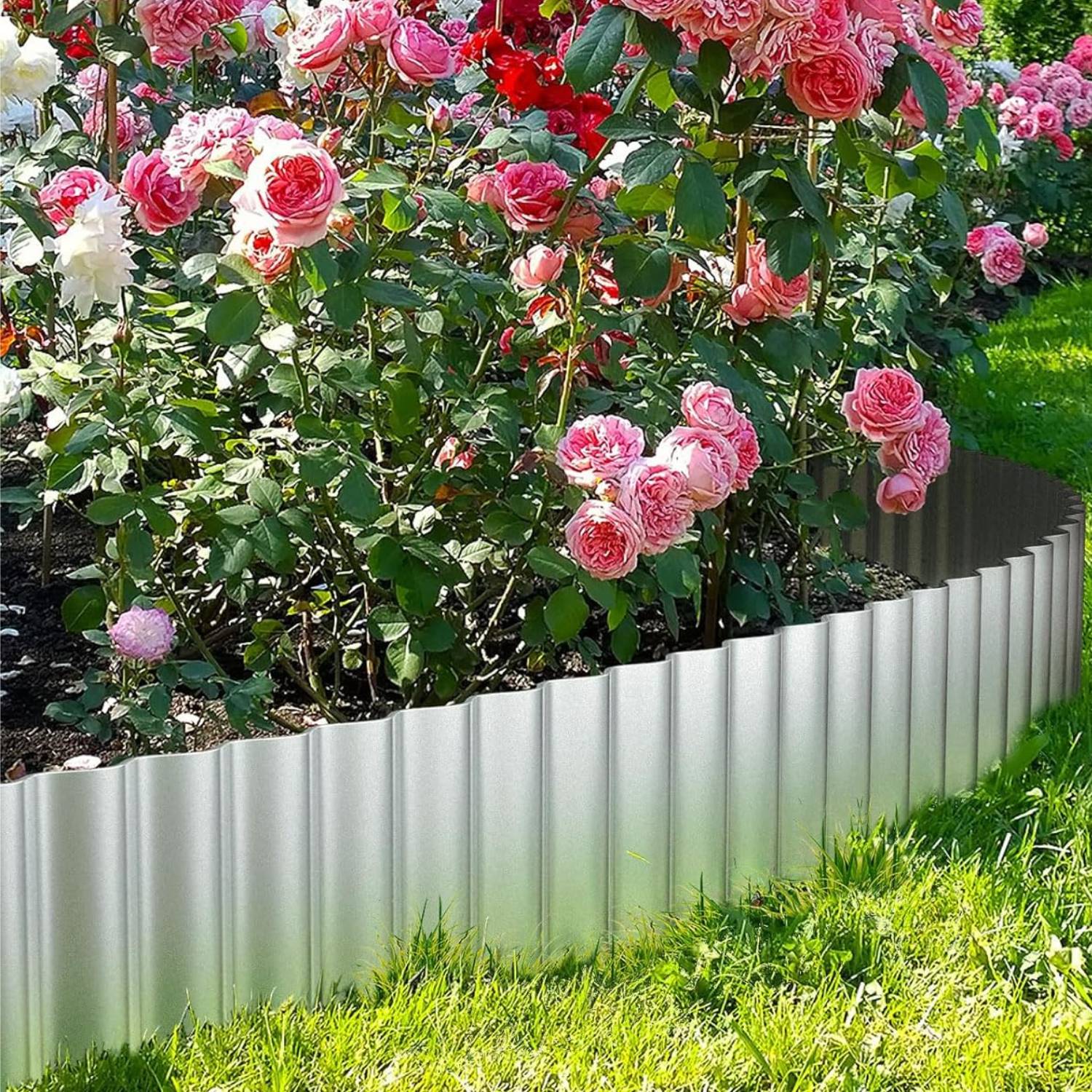 Corrugated Metal Garden Edging (per metre)