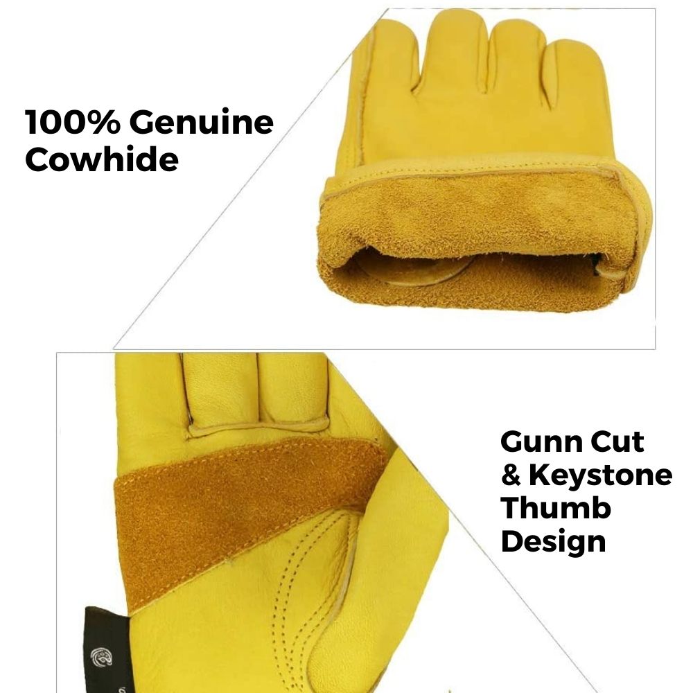 Leather Gardening Gloves (Medium): image 3